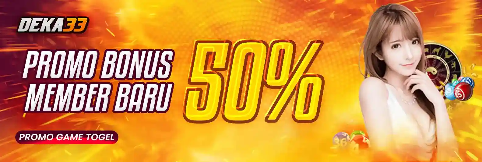 BONUS MEMBER BARU  50% TOGEL